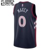 Dres Philadelphia 76ers Tyrese Maxey Nike 2023-24 City Edition Navy Swingman - Dječji